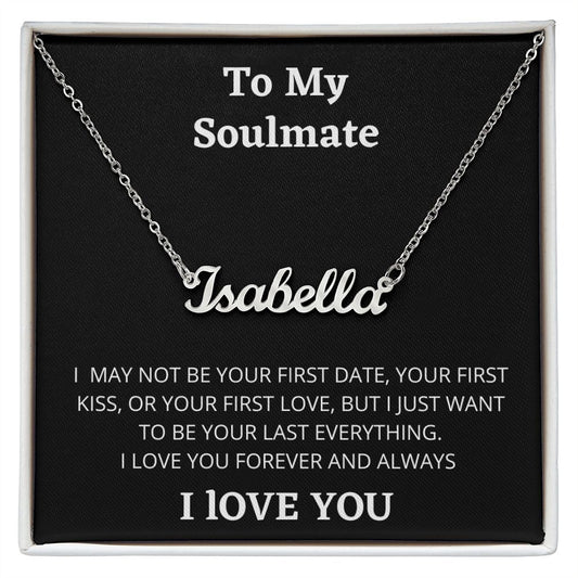 To My Solumate. Custom Name Necklace